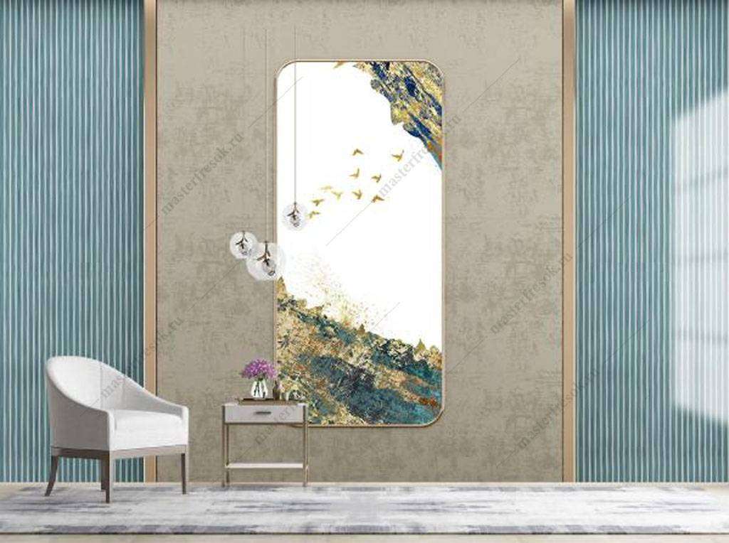 Фотообои в интерьере птицы в горах  16-055 фото