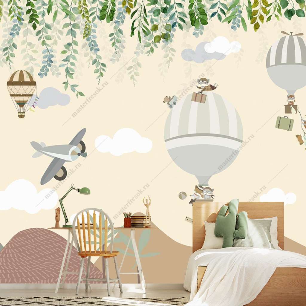 Фотообои Бесшовные обои на стену:  Весёлое путешествие. Артикул: 14-629  