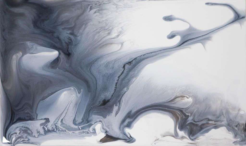 Фотообои в интерьере синий флюид  9-1299 фото