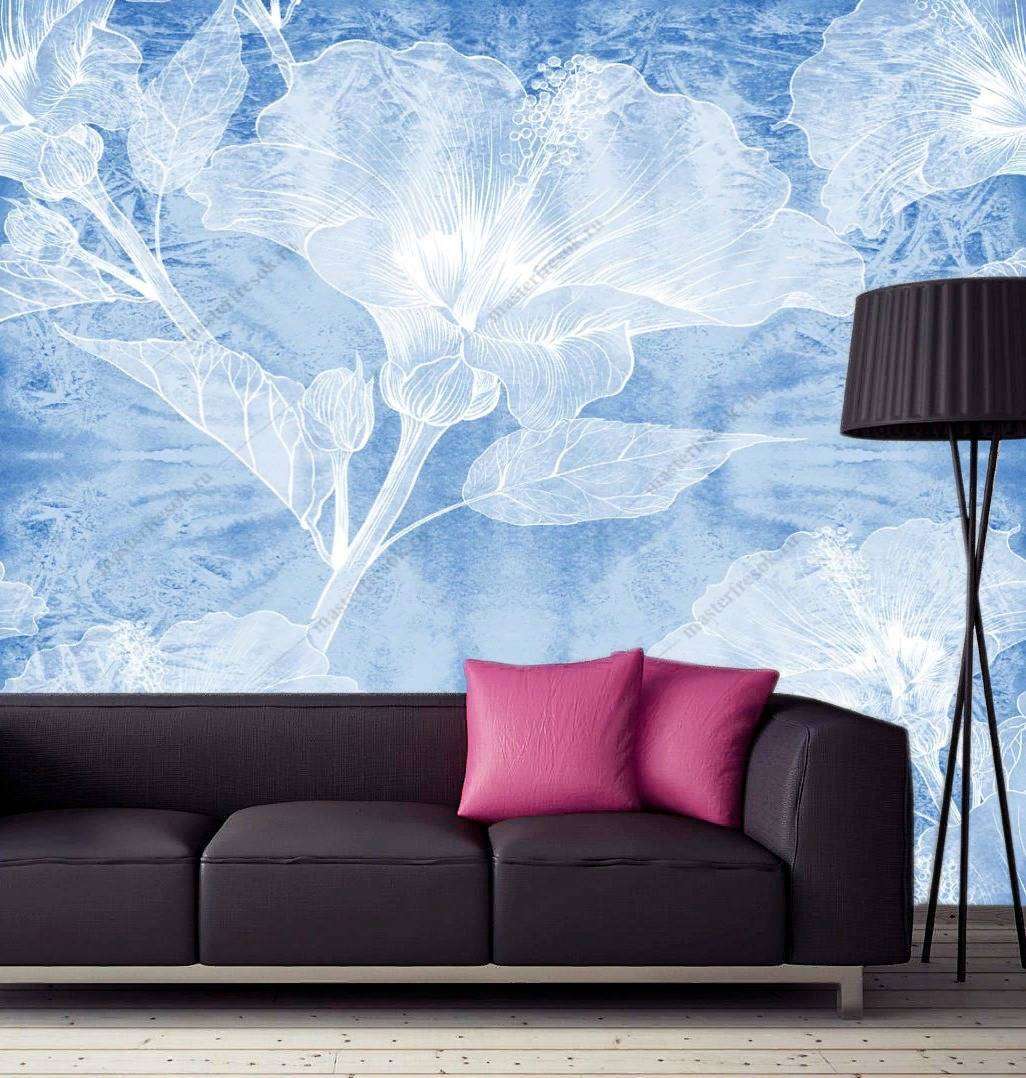 Фотообои в интерьере морозный узор  9-1174 фото