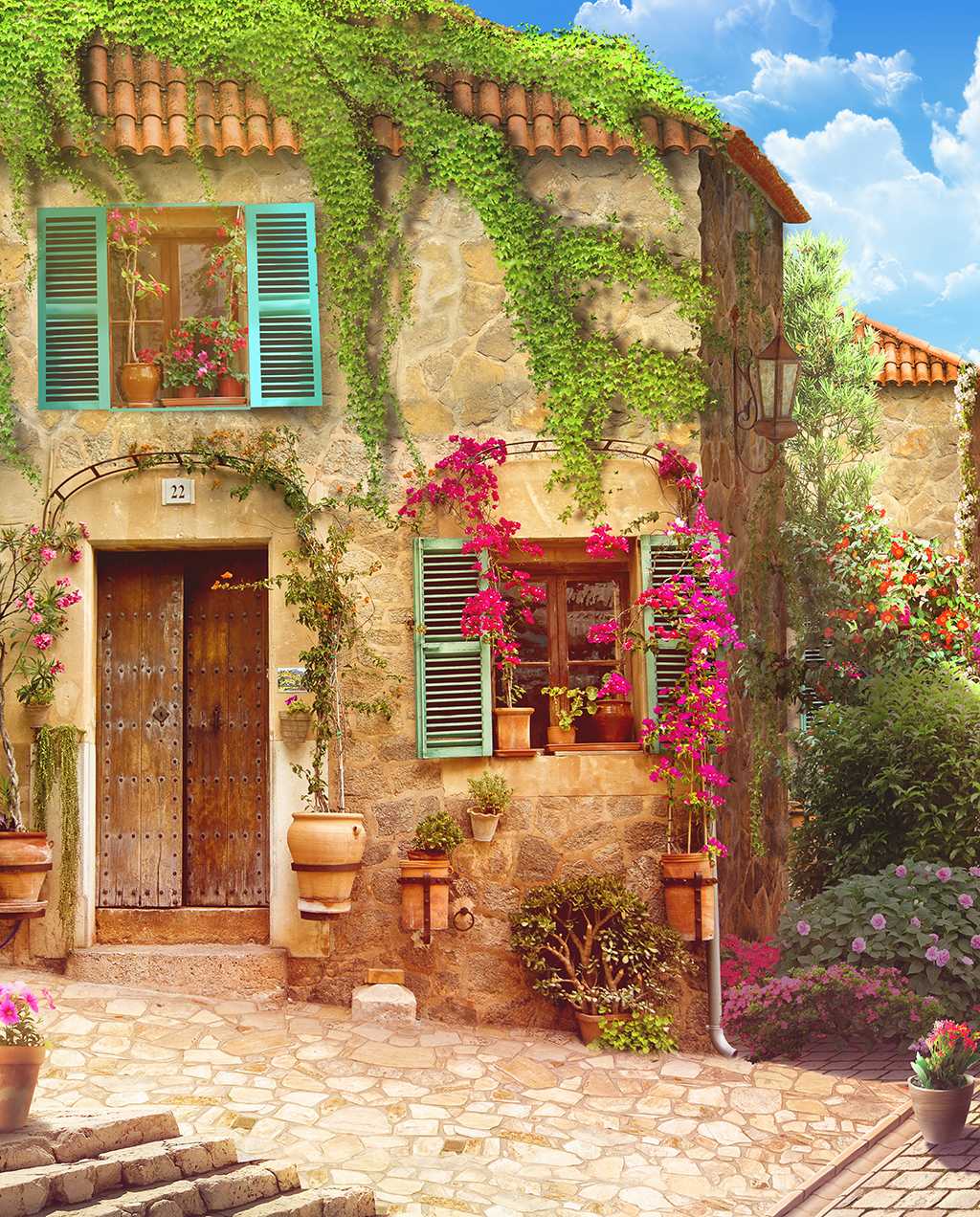 Фотообои в интерьере итальянская улочка    9-1889 фото