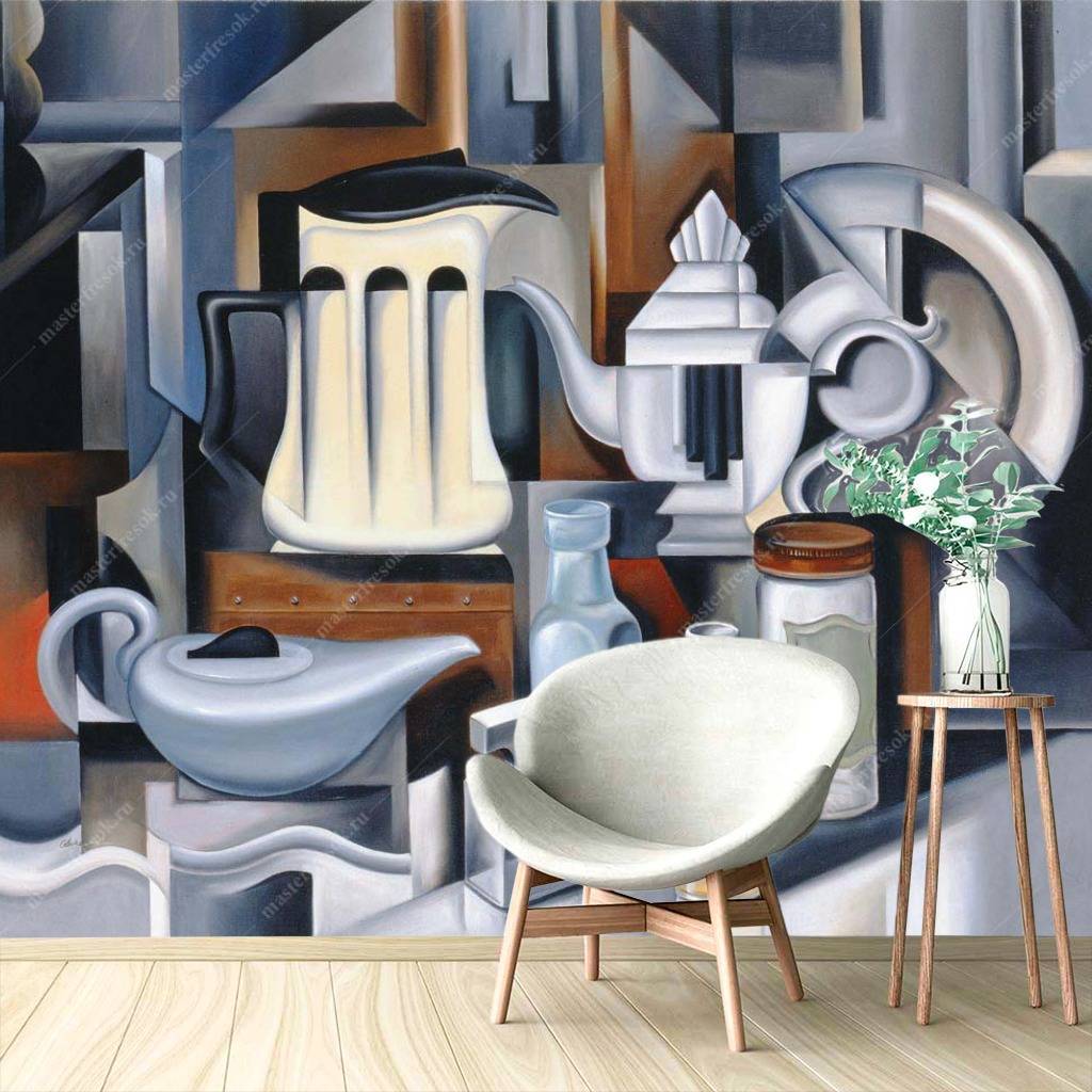 Фотообои Екатерина Абель - Натюрморт с чайниками  8-294