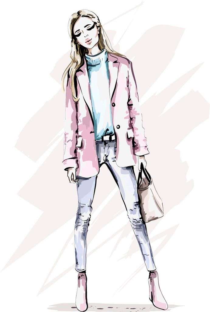 Фотообои в интерьере девушка с сумочкой  12-1379 фото