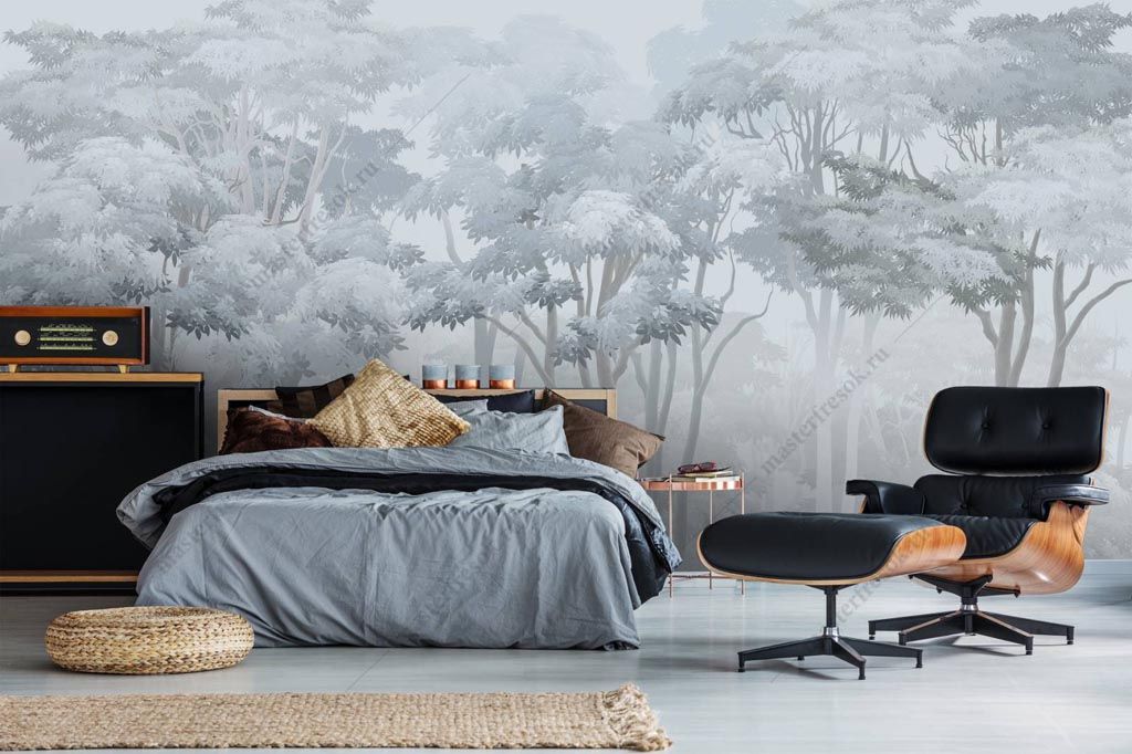 Фотообои Серебристый лес  13-331