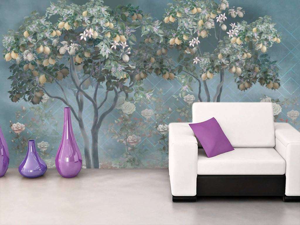 Фотообои в интерьере лимонное дерево  13-273 фото