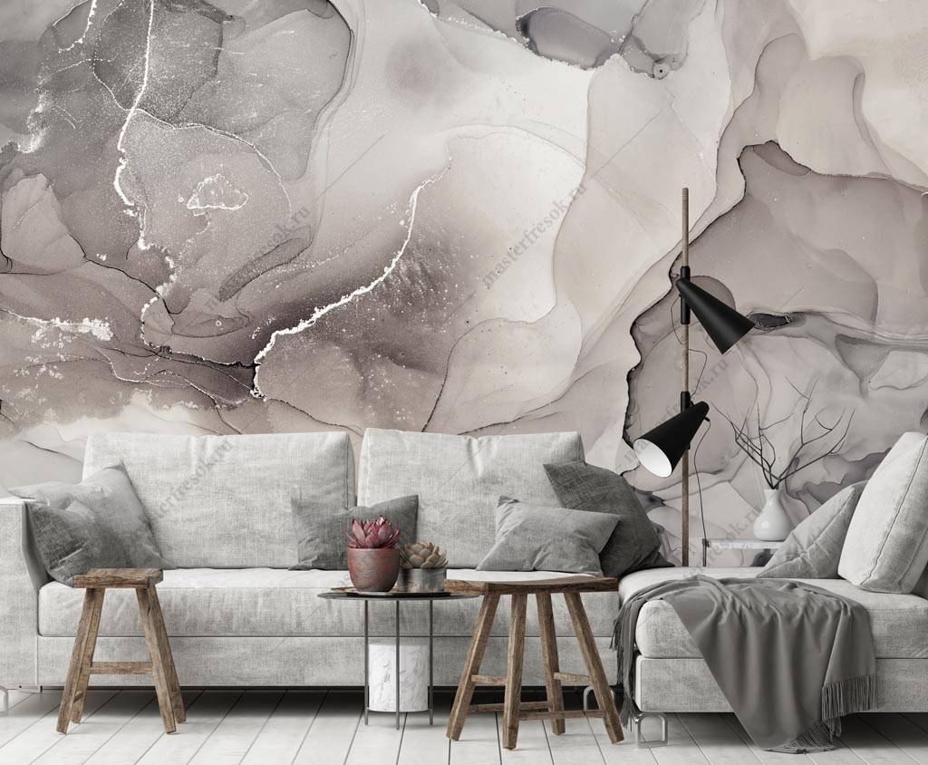 Фотообои Сиреневые чернила флюид  9-1385