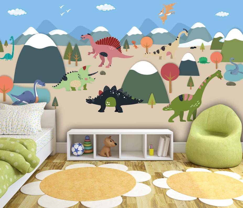 Фотообои Динозавры и горы  15-641