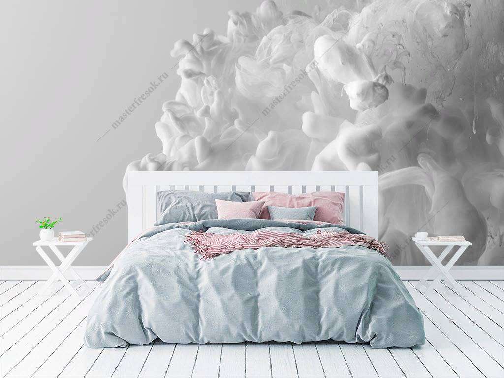 Фотообои в интерьере белый дым  9-1144 фото
