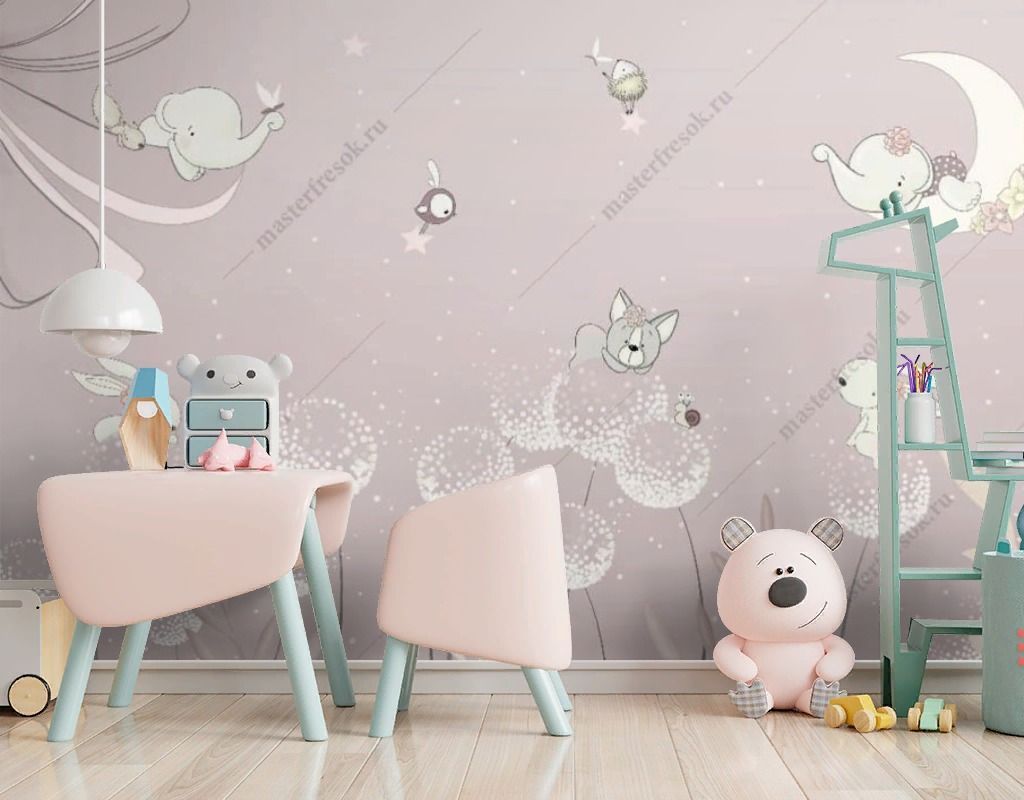 Фотообои Одуванчики в детскую  14-530