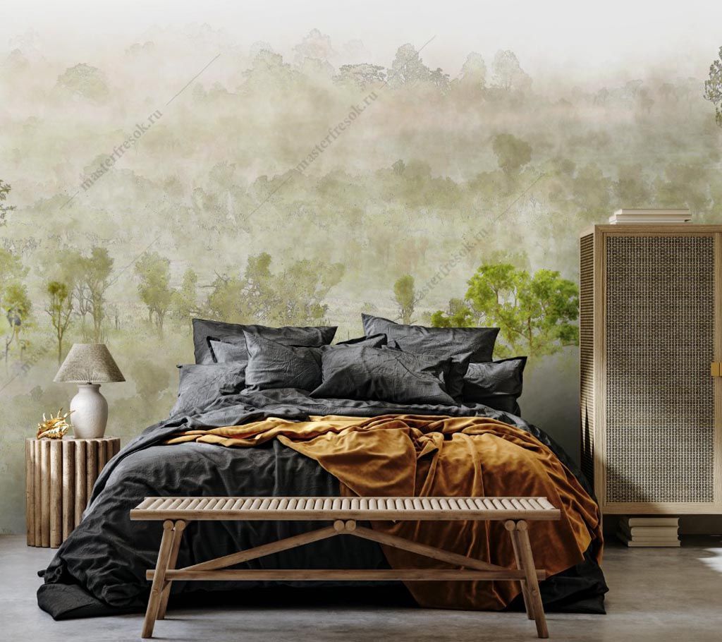 Фотообои Деревья акварелью  10-971