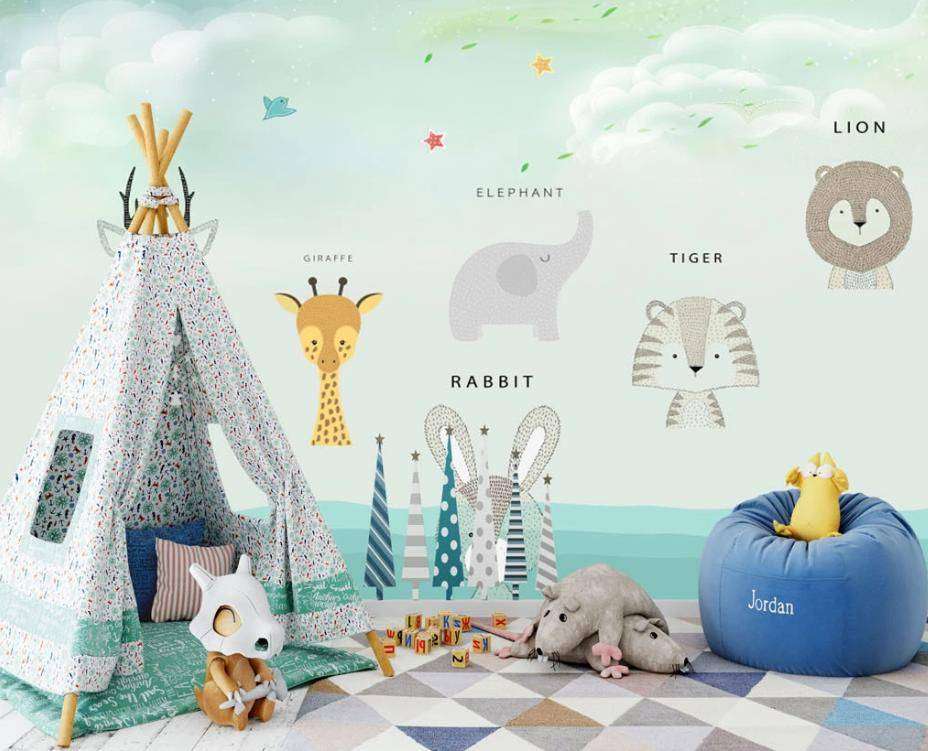 Фотообои в интерьере изучаем животных  15-298 фото