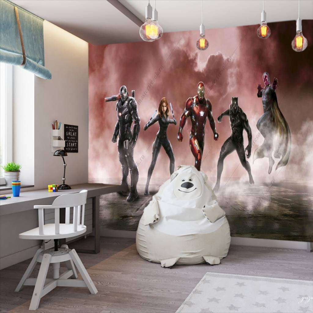 Фотообои Бесшовные обои на стену:  Супергерои. Артикул: 12-1038  