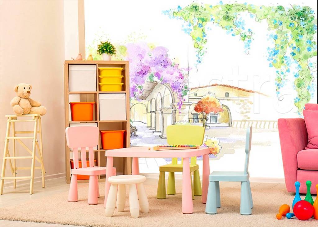 Фотообои Сиреневый сквер  12-295