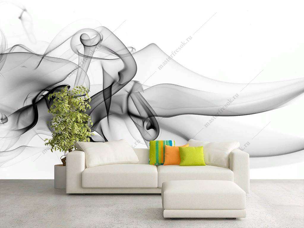 Фотообои в интерьере дым 3д  9-1222 фото