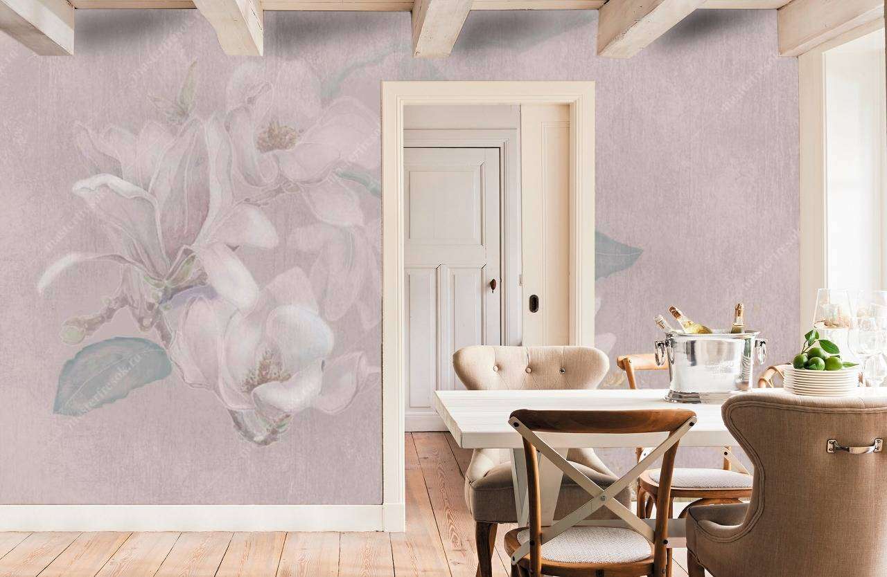 Фотообои в интерьере одинокая магнолия  13-101 фото