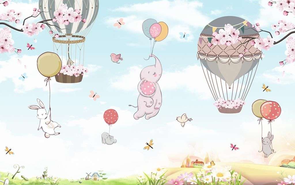 Фотообои в интерьере слоник на шаре  12-956 фото