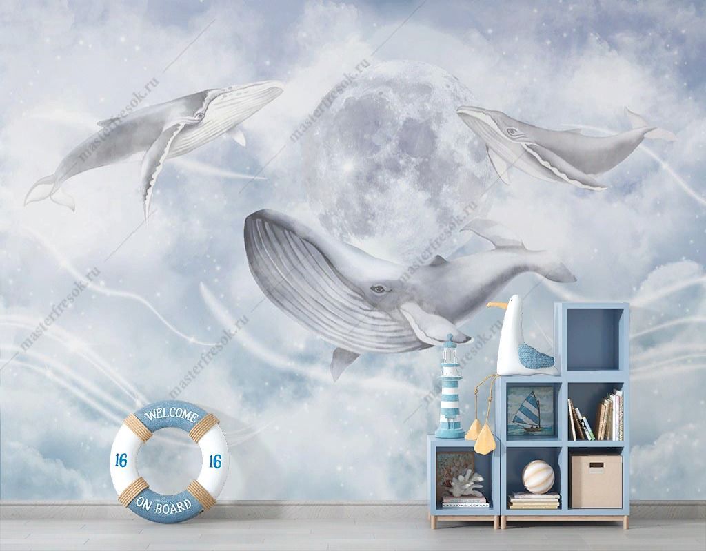 Фотообои Небесные киты  12-1561