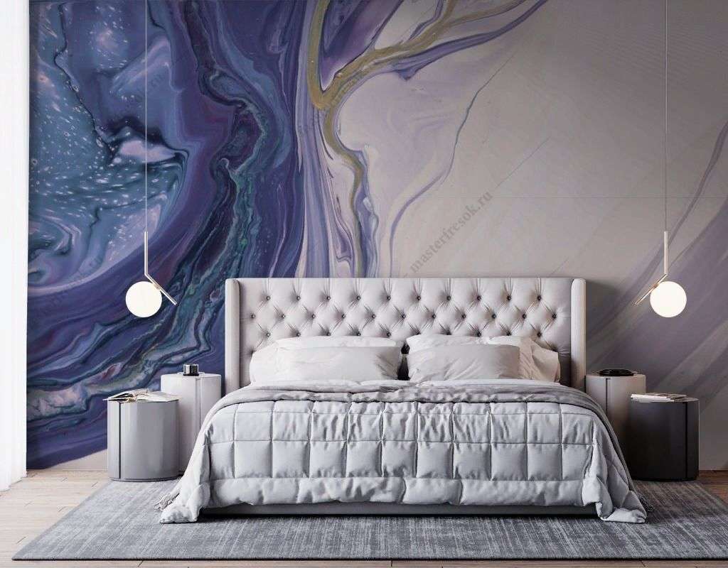 Фотообои в интерьере фиолетовая глазурь  9-1663 фото