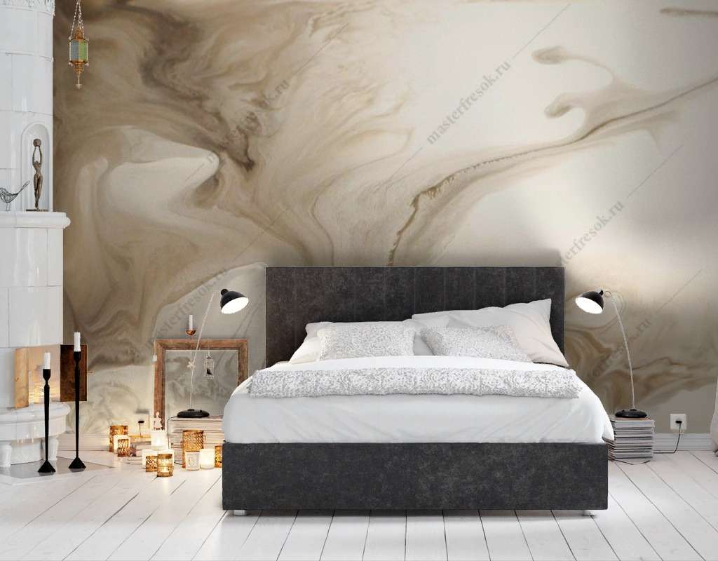 Фотообои Бесшовные обои на стену:  Бежевый флюид. Артикул: 9-1298  