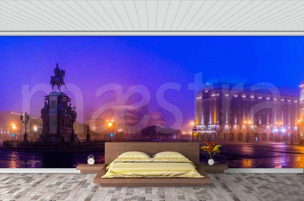 Фотообои Исаакиевская площадь в тумане  9-662