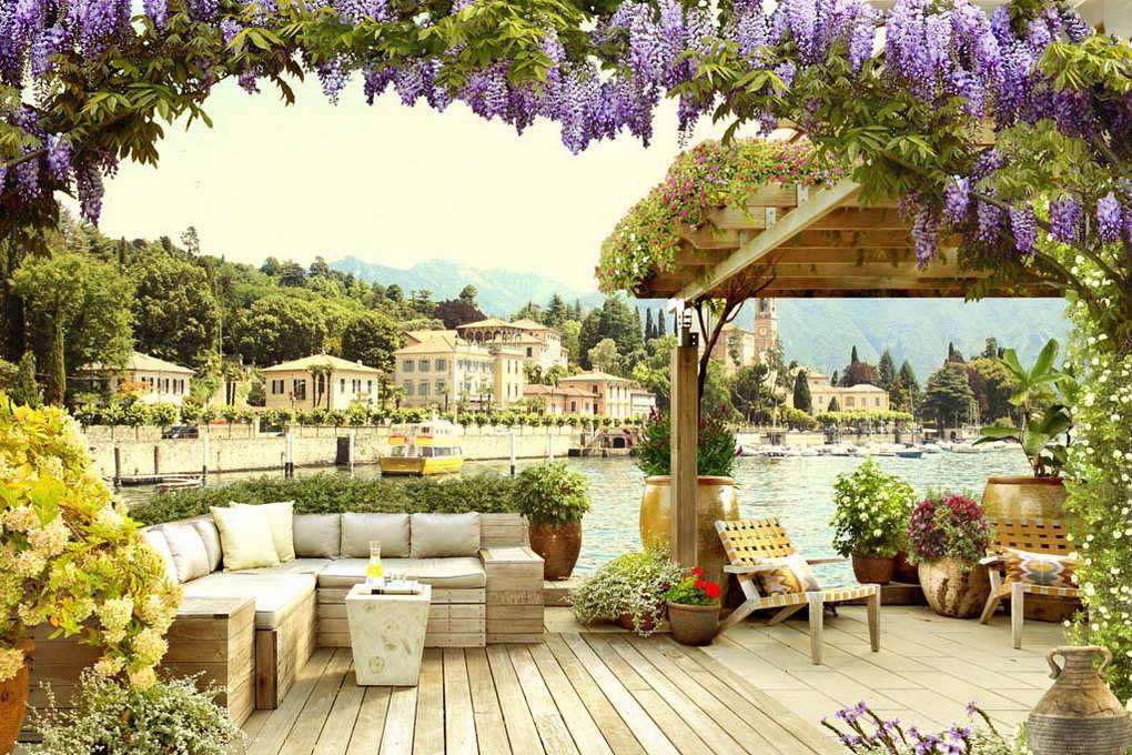 Фотообои в интерьере арка в сирени  17-0017 фото