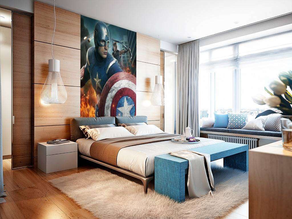 Фотообои в интерьере капитан америка и соколиный глаз  12-1057 фото