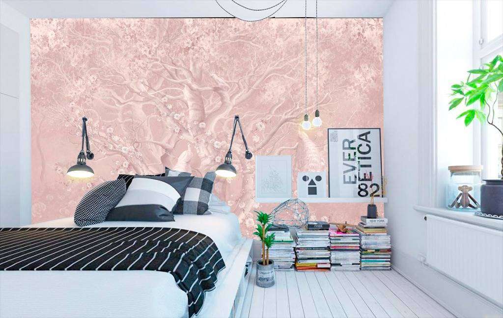 Фотообои в интерьере жар птицы в волшебном лесу  13-094 фото