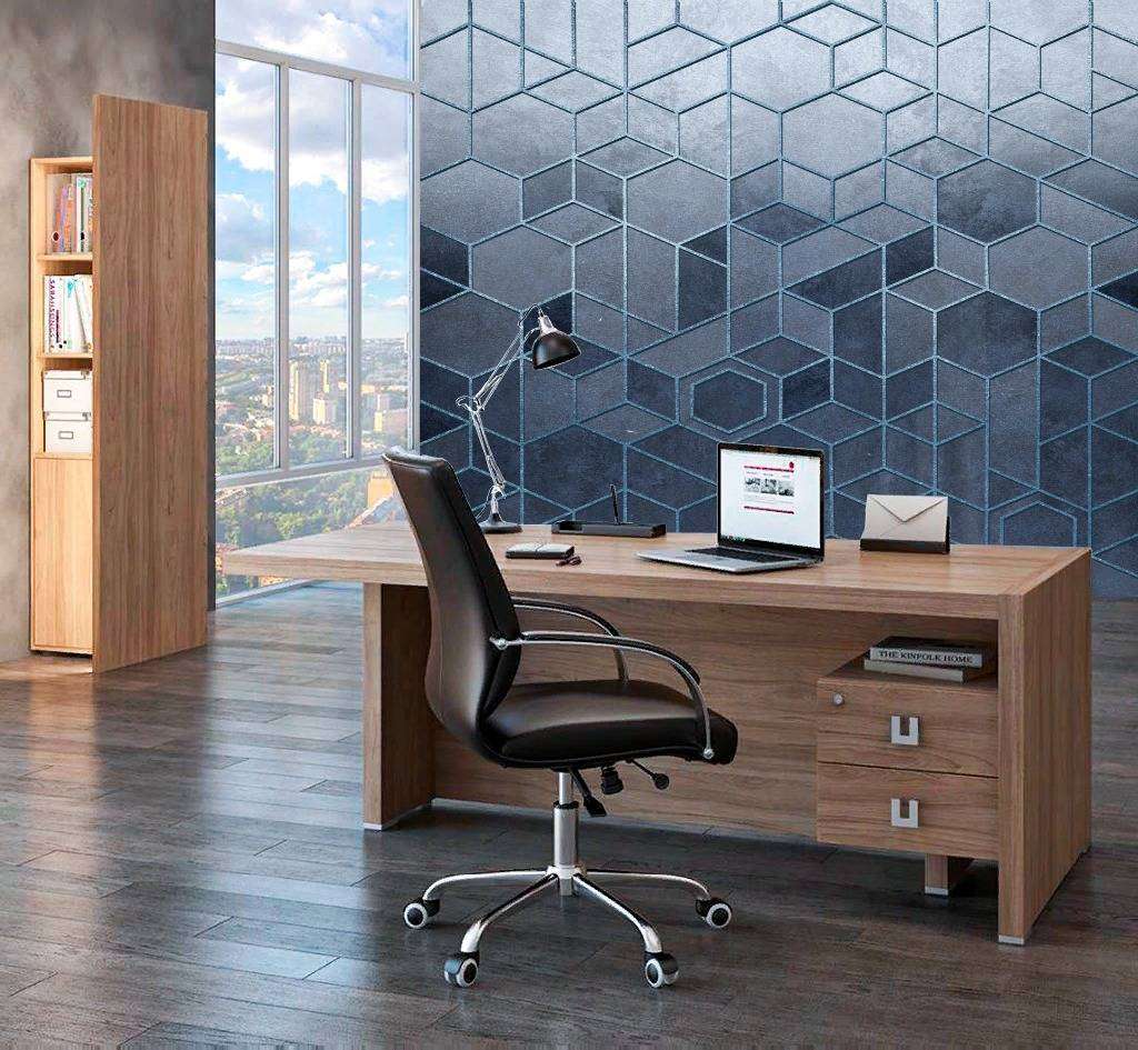 Фотообои в интерьере шестиугольная плитка  10-773 фото