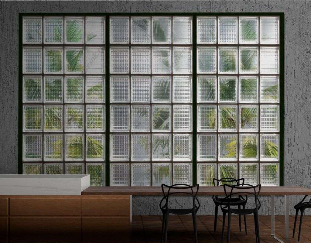 Фотообои в интерьере стеклянный витраж  13-462 фото