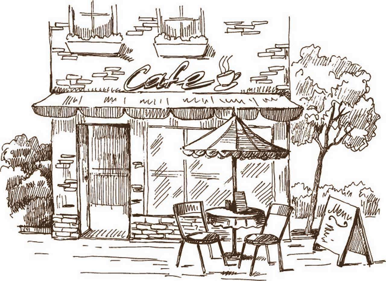 Фотообои в интерьере зонтик на улице  9-142 фото