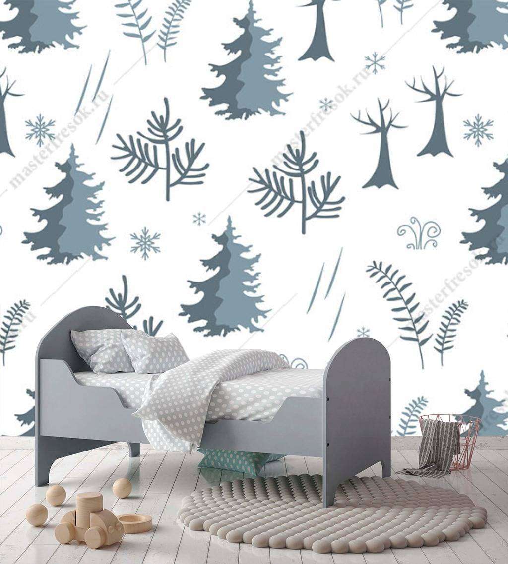 Фотообои в интерьере елочки  12-671 фото