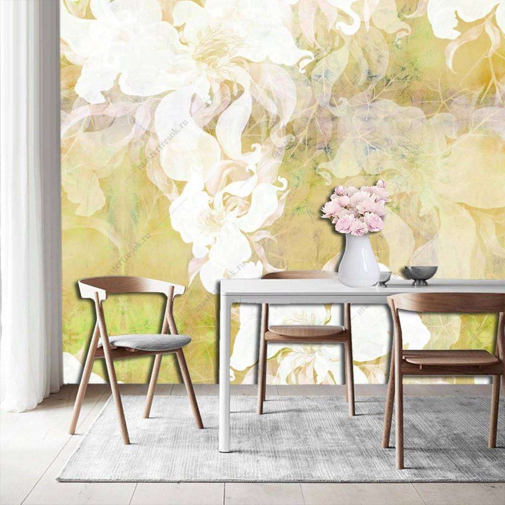 Фотообои в интерьере золотые розы  9-1177 фото