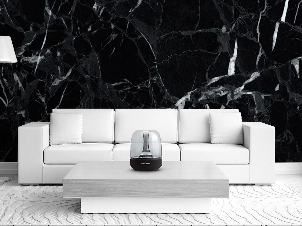 Фотообои Мрамор черный с белыми прожилками    9-1880