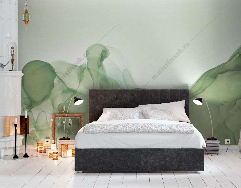 Фотообои в интерьере бирюзовый мрамор фон  9-1568 фото