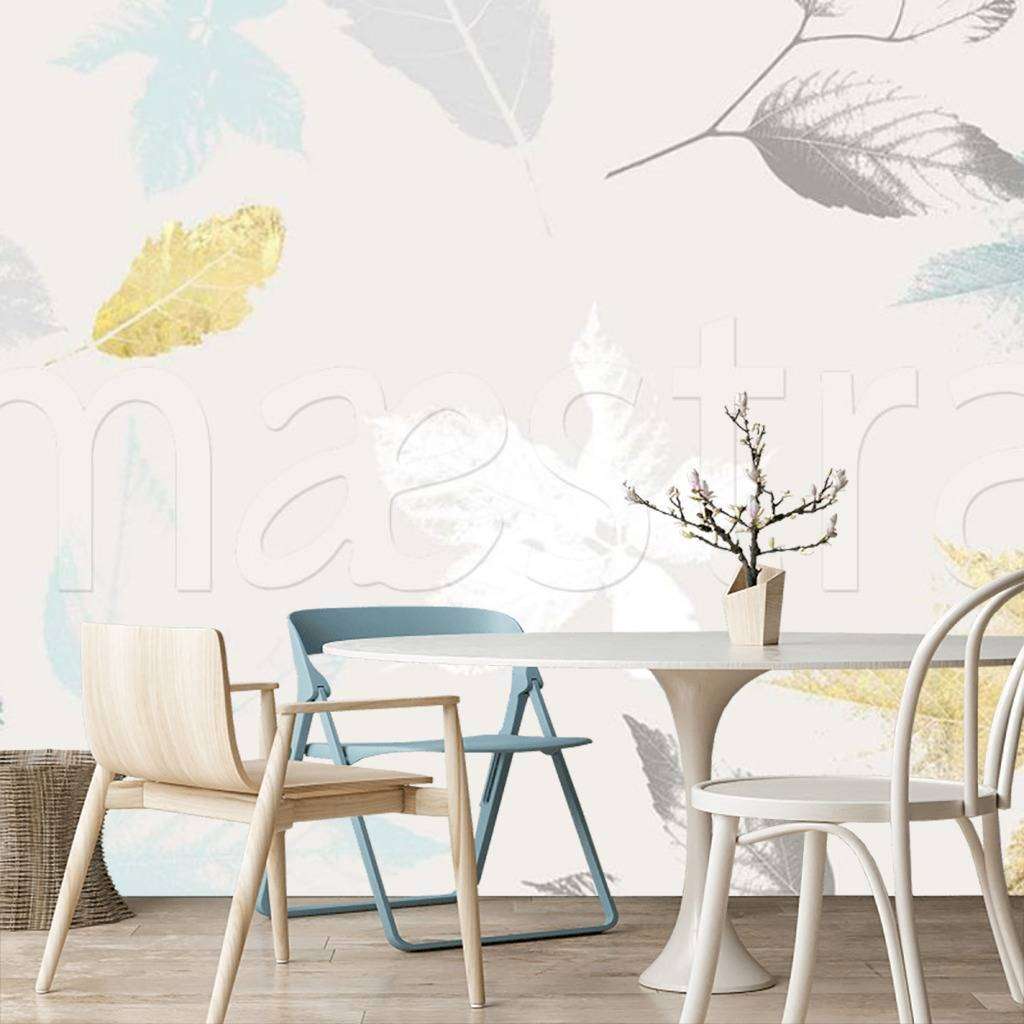 Фотообои в интерьере веточки светлые  15-513 фото