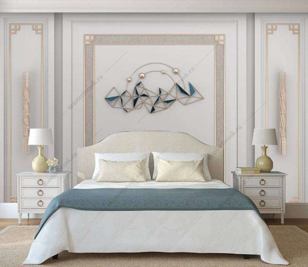 Фотообои в интерьере белая патина  16-062 фото