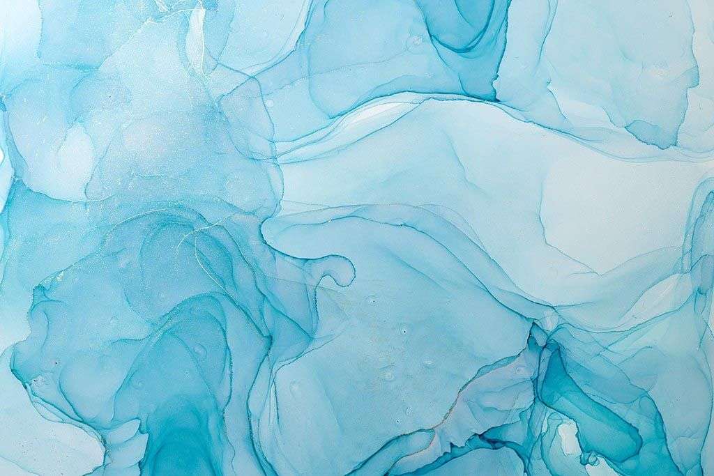 Фотообои в интерьере голубой мрамор с прожилками  9-1789 фото