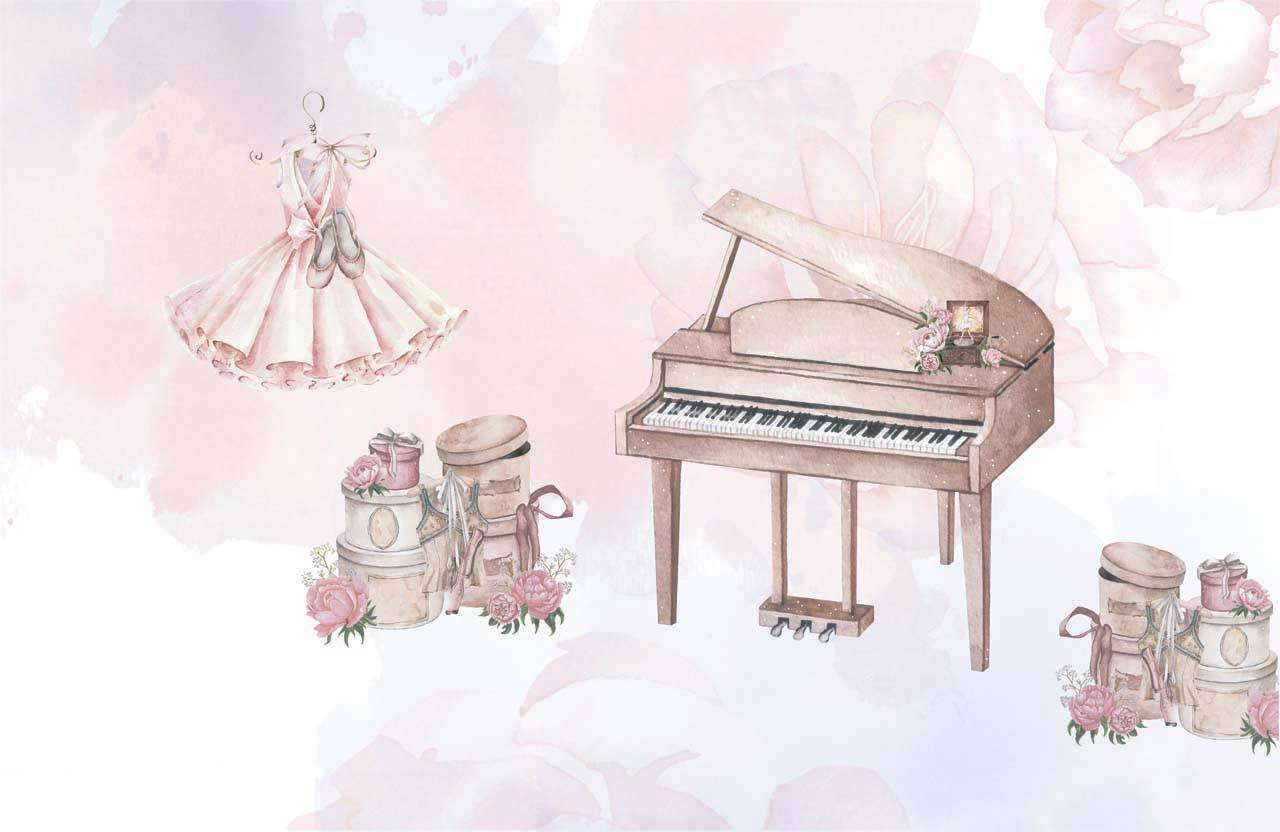 Фотообои в интерьере волшебный рояль  12-454 фото