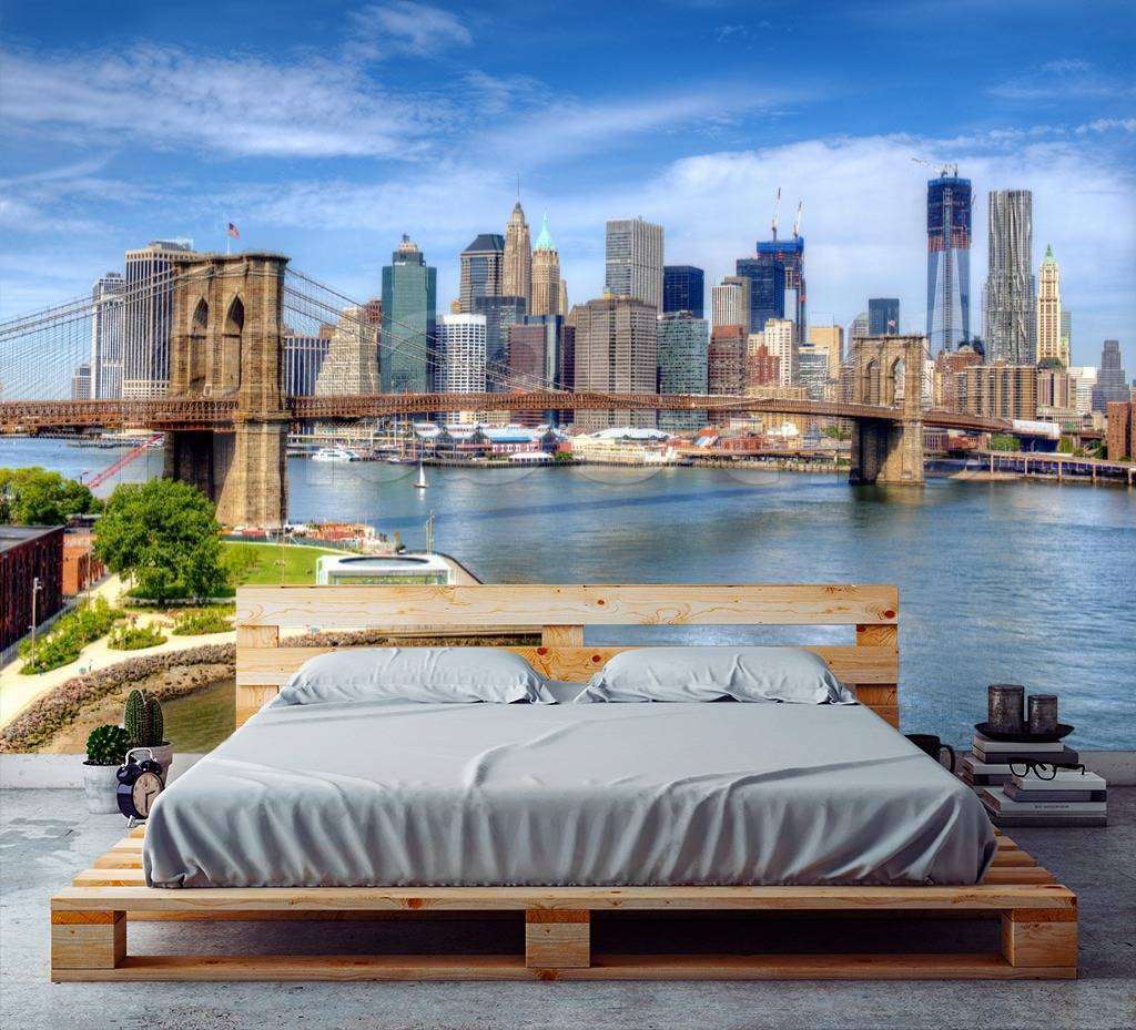 Фотообои в интерьере мост солнечного нью йорка  9-806 фото