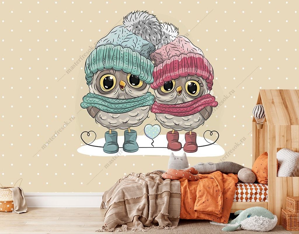 Фотообои Милые совята  12-1415