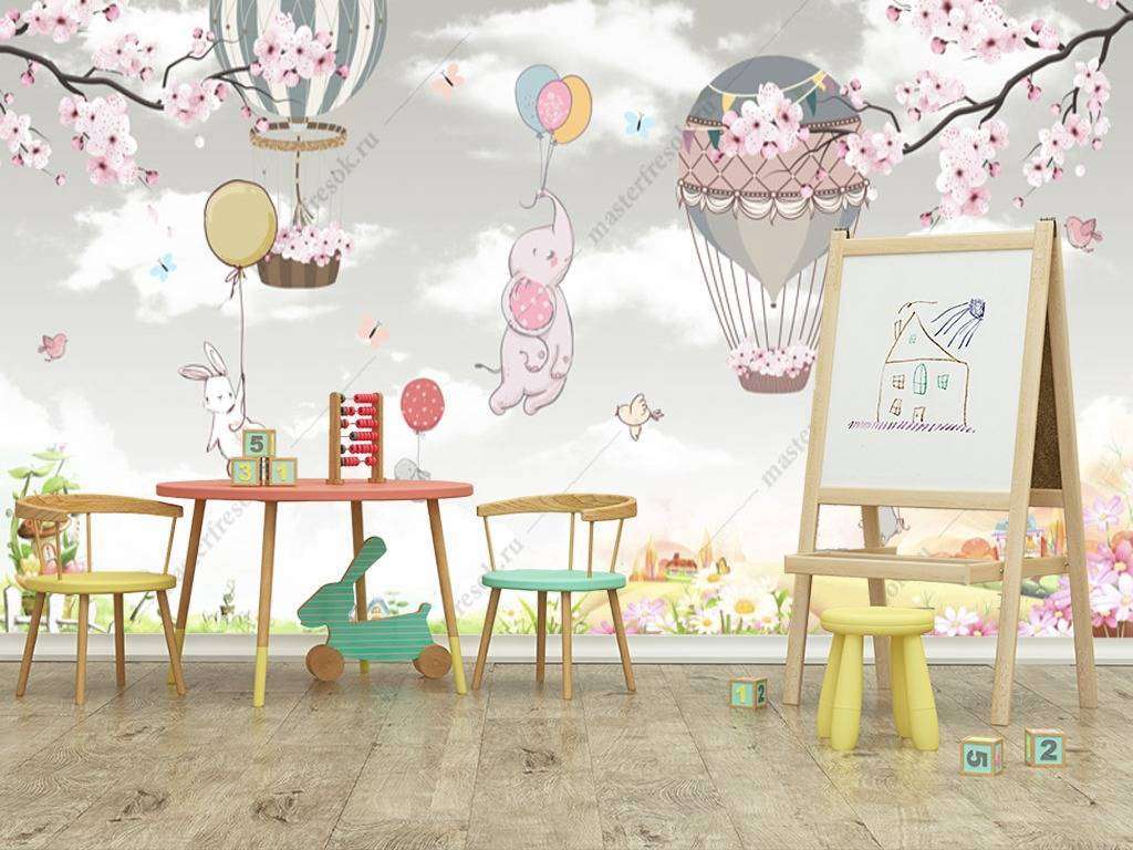 Фотообои в интерьере животные в полете 2  12-940 фото