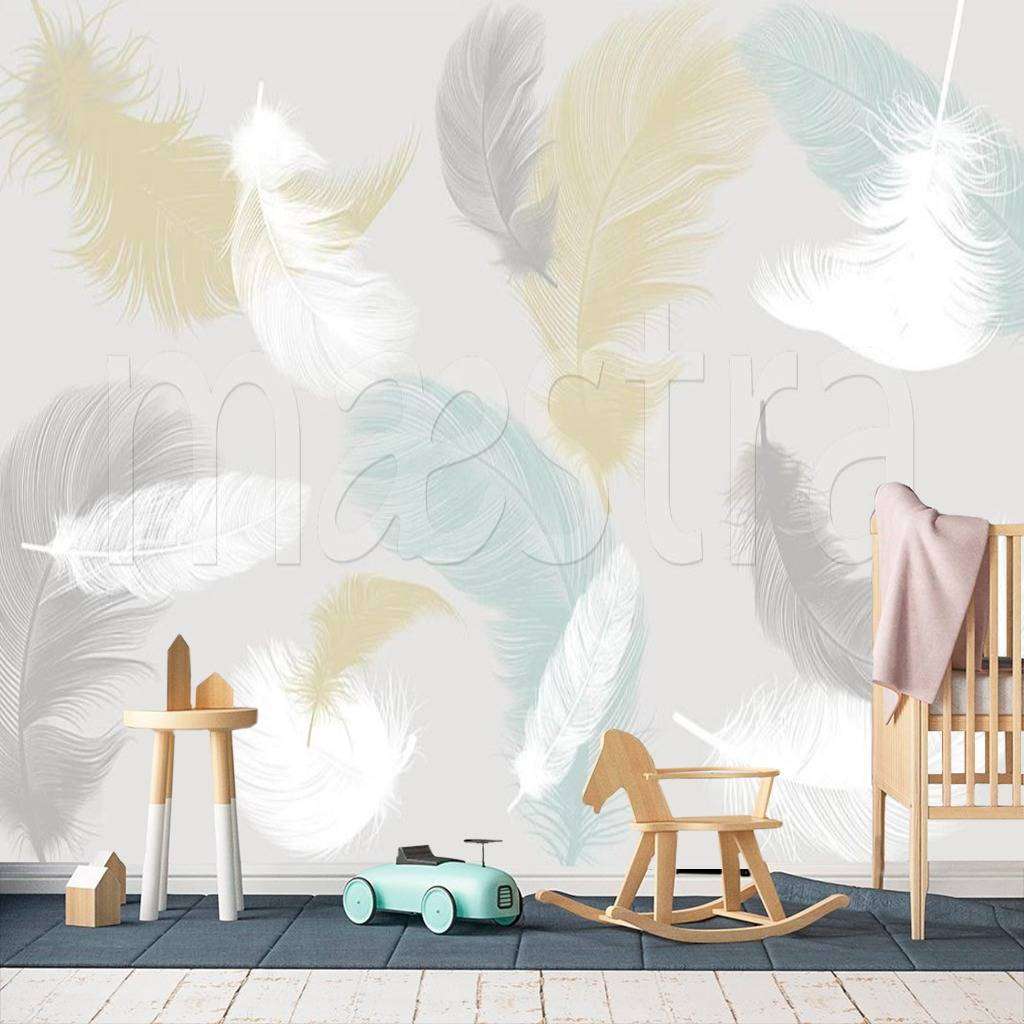 Фотообои в интерьере перо легкое  15-501 фото