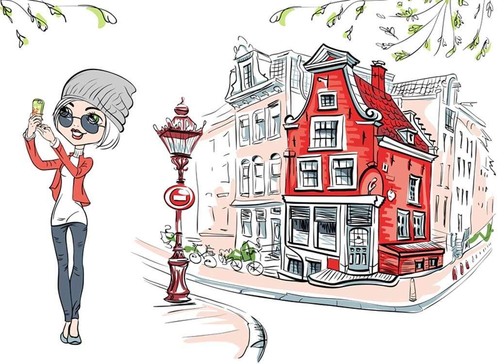 Фотообои в интерьере голландский домик  12-938 фото