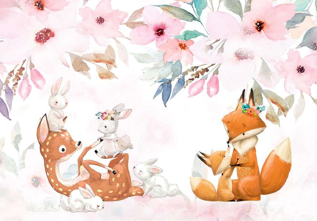 Фотообои в интерьере милые иллюстрации  14-004 фото