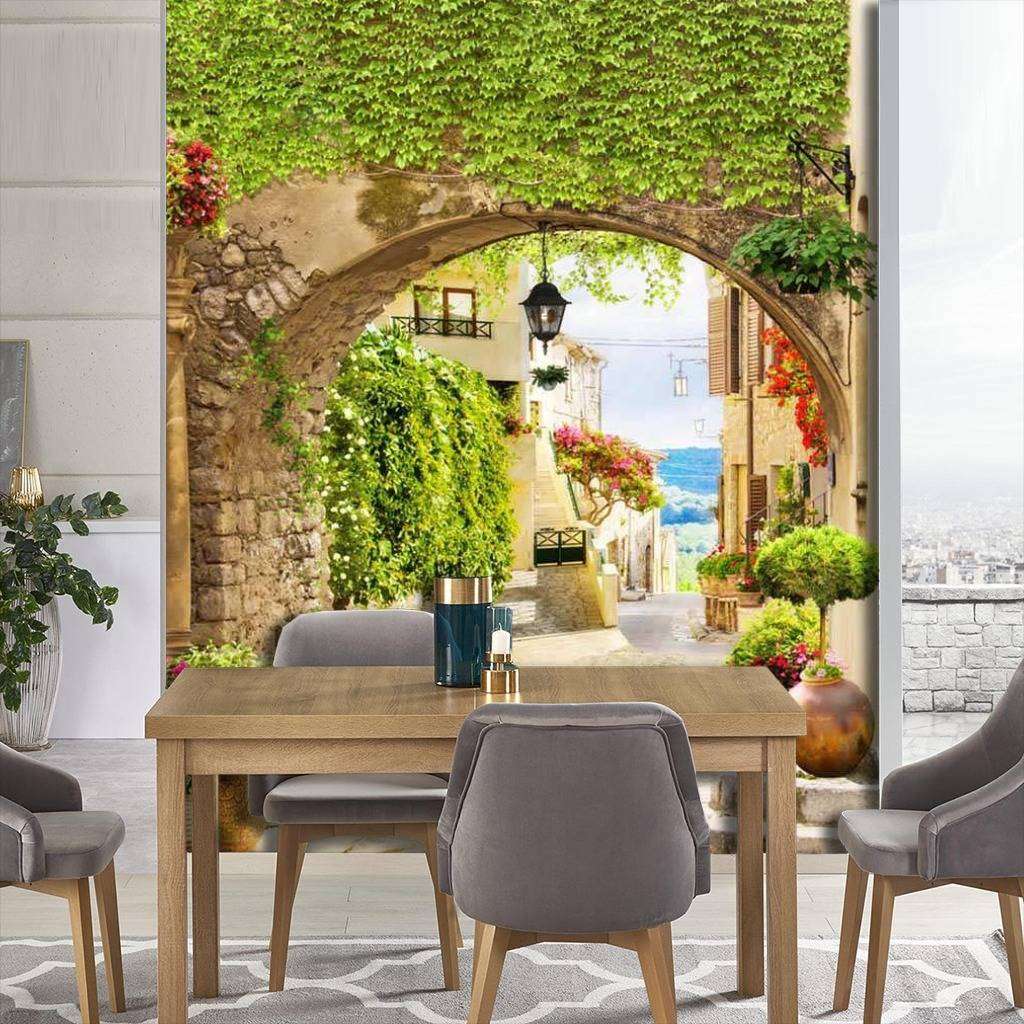 Фотообои в интерьере улочка к морю  17-0045 фото