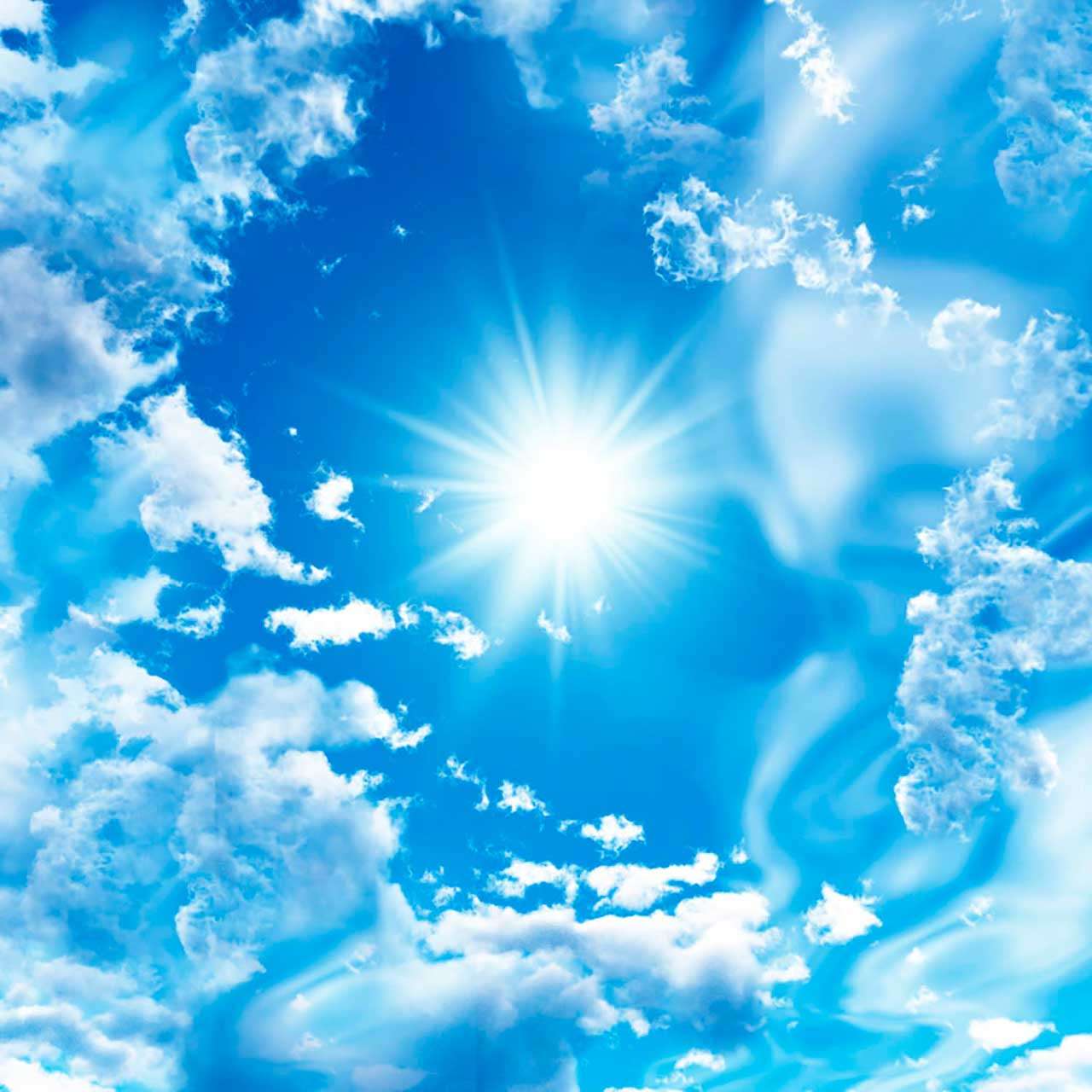 Фотообои в интерьере бескрайнее далекое небо  9-364 фото