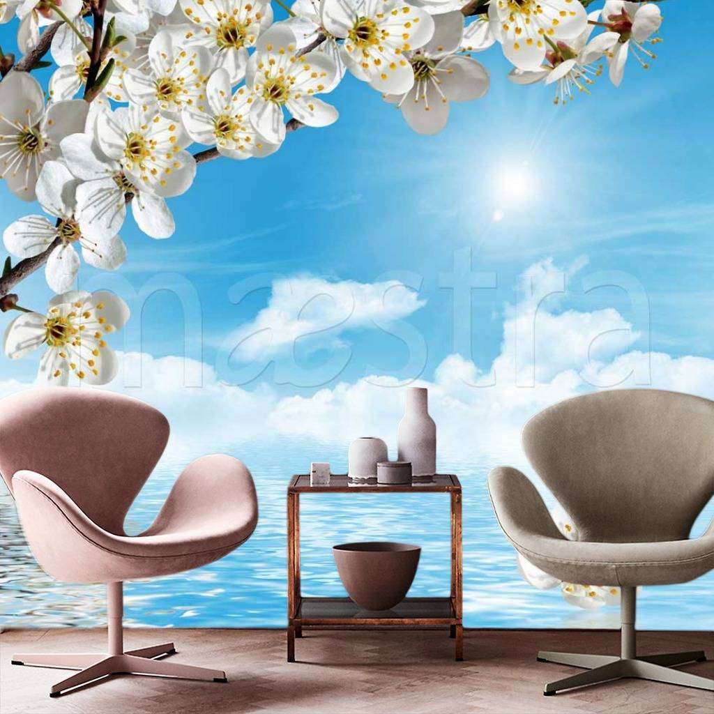 Фотообои Вишня на фоне голубого неба  10-101