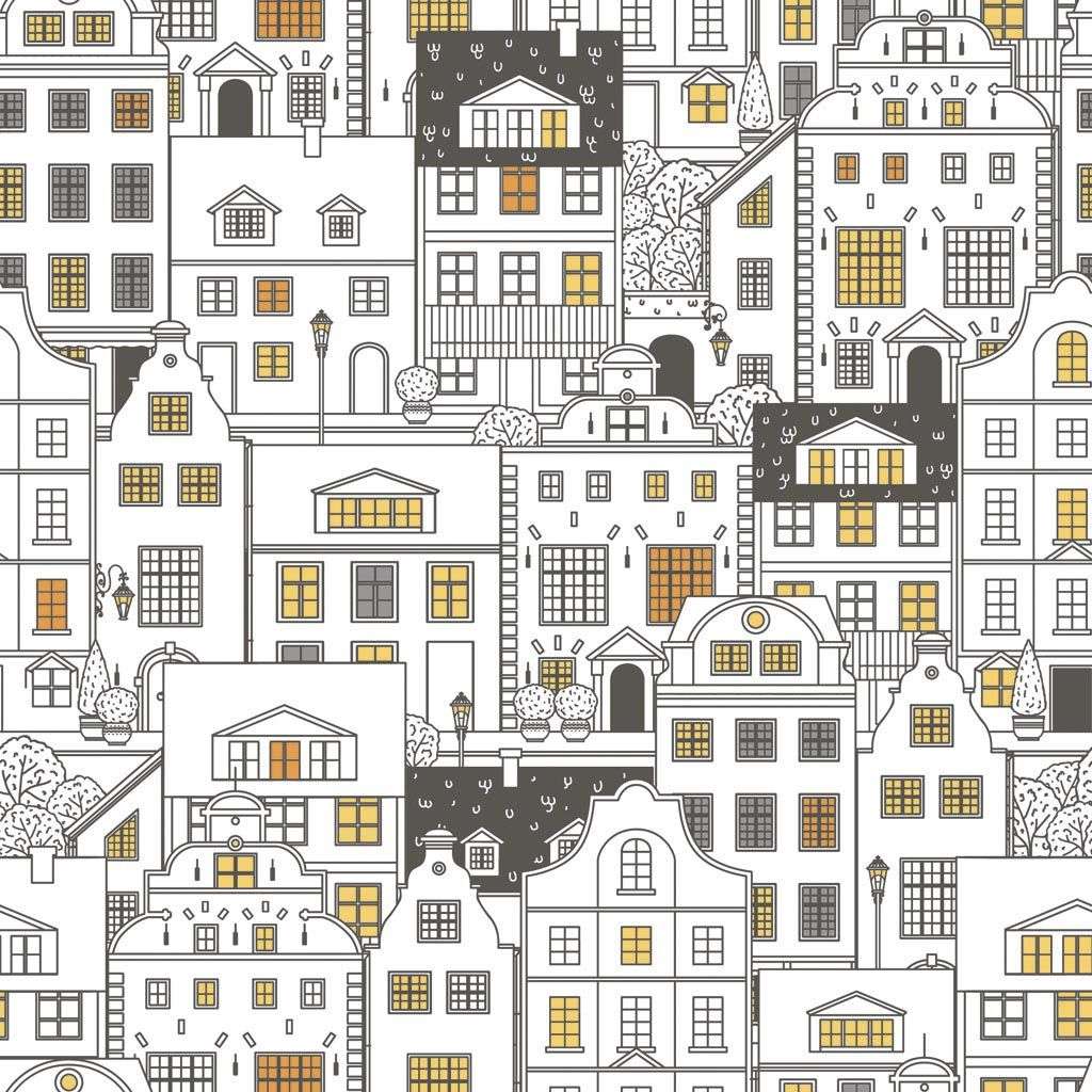 Фотообои в интерьере домики фон  12-802 фото