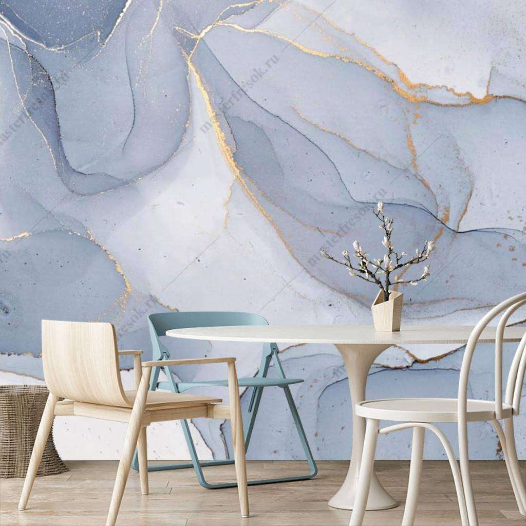 Фотообои в интерьере флюид арт полупрозрачный  9-1029 фото