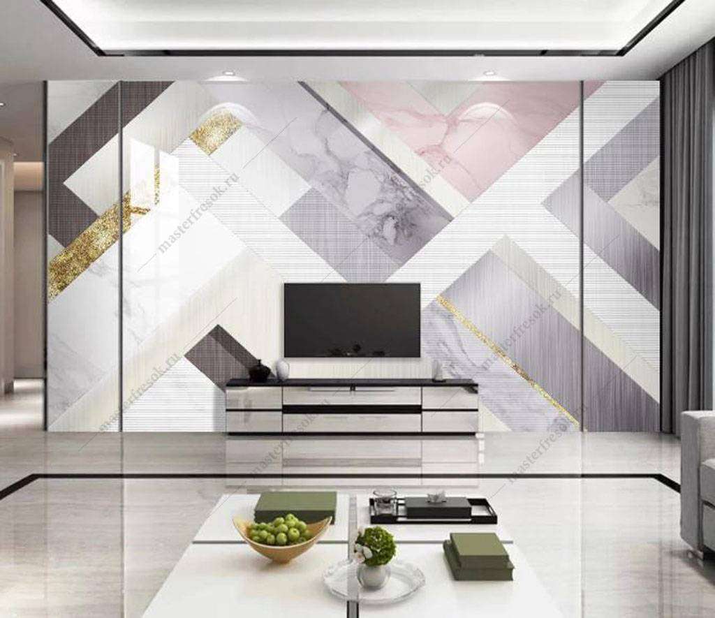 Фотообои в интерьере мраморная стена  16-134 фото